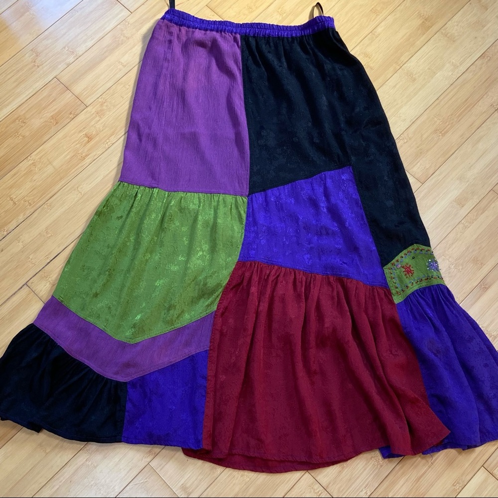 Euc Usindo Patchwork Patch Multicolor Vintage Max… - image 1